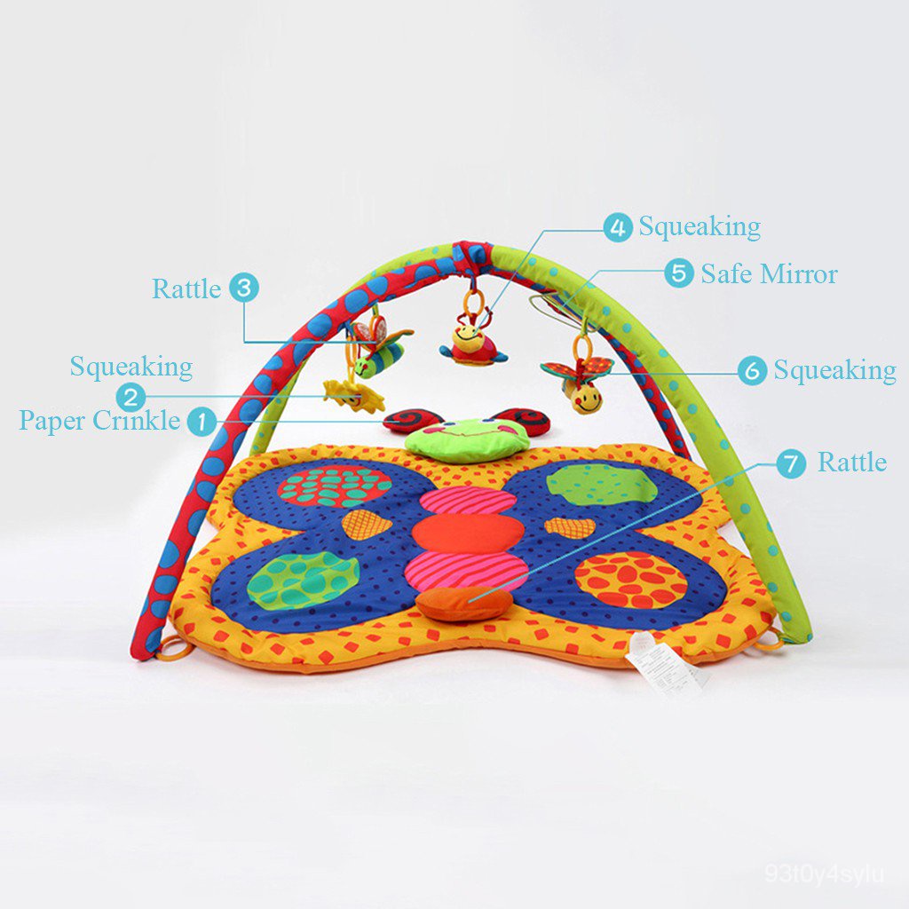 Newborn Infant Baby Soft Animals Activity Gym Playmat Play Mat
