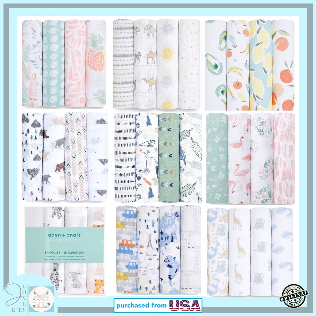 Aden + Anais 4 pack Muslin Swaddle Shopee Philippines