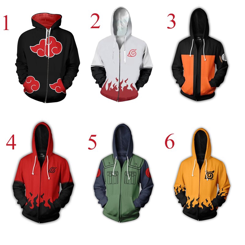 Naruto Hoodies Jacket Men Akatsuki Coat Cosplay Costume Men Clothes Top