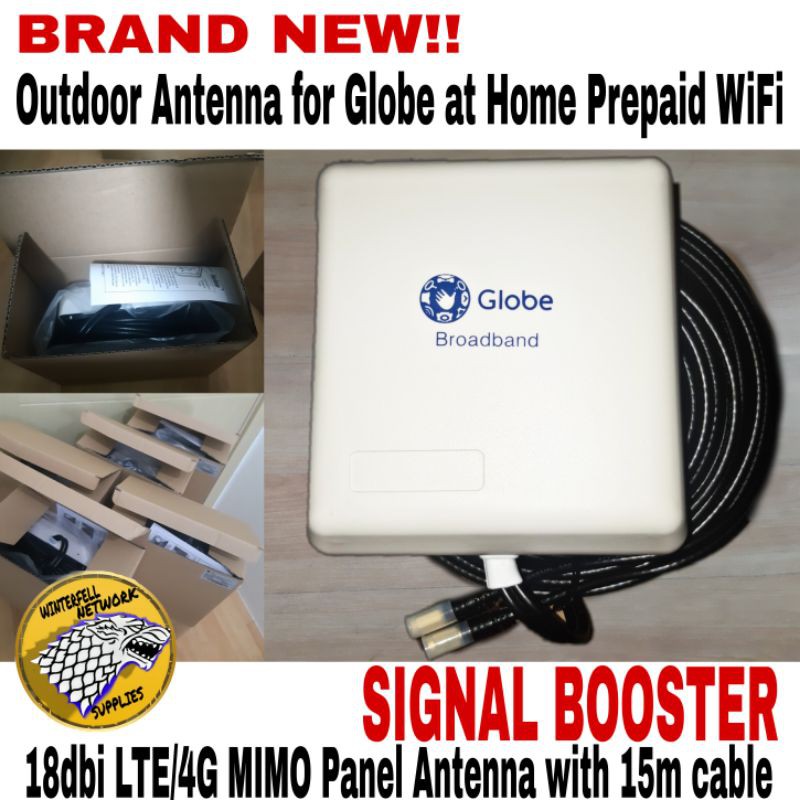 Globe Antenna for Globe at Home Prepaid WiFi (18dbi LTE/4G MIMO Outdoor