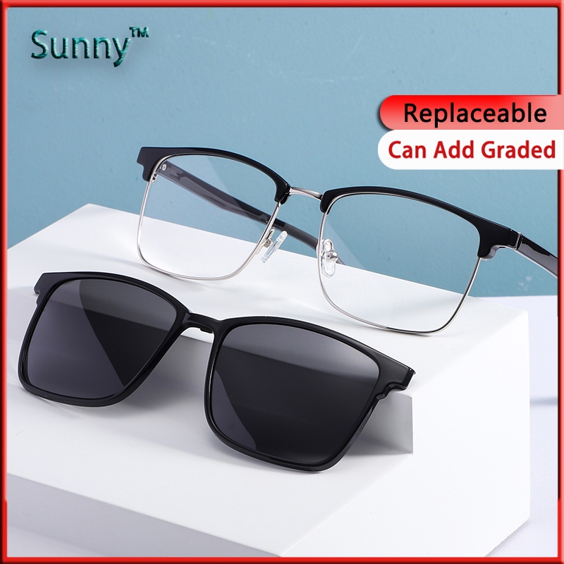 Graded Glasses Clip On Sunglasses Myopic Eyeglasses For Women Men Index