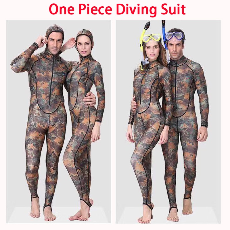 Dive&Sail spearfishing lycra couple suit Camo Skin DIVE wetsuit One