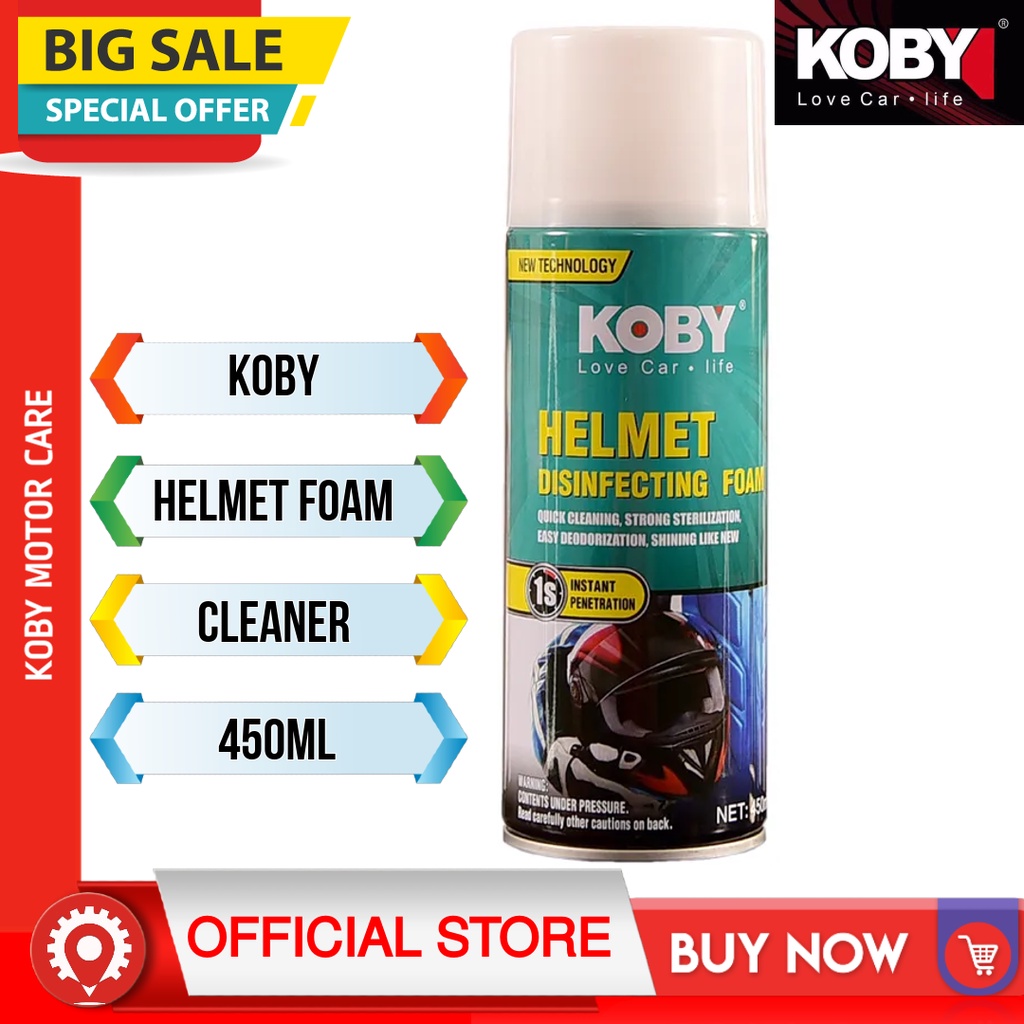 KOBY Helmet Disinfectant Sanitizer Foam Spray 450ml Shopee Philippines
