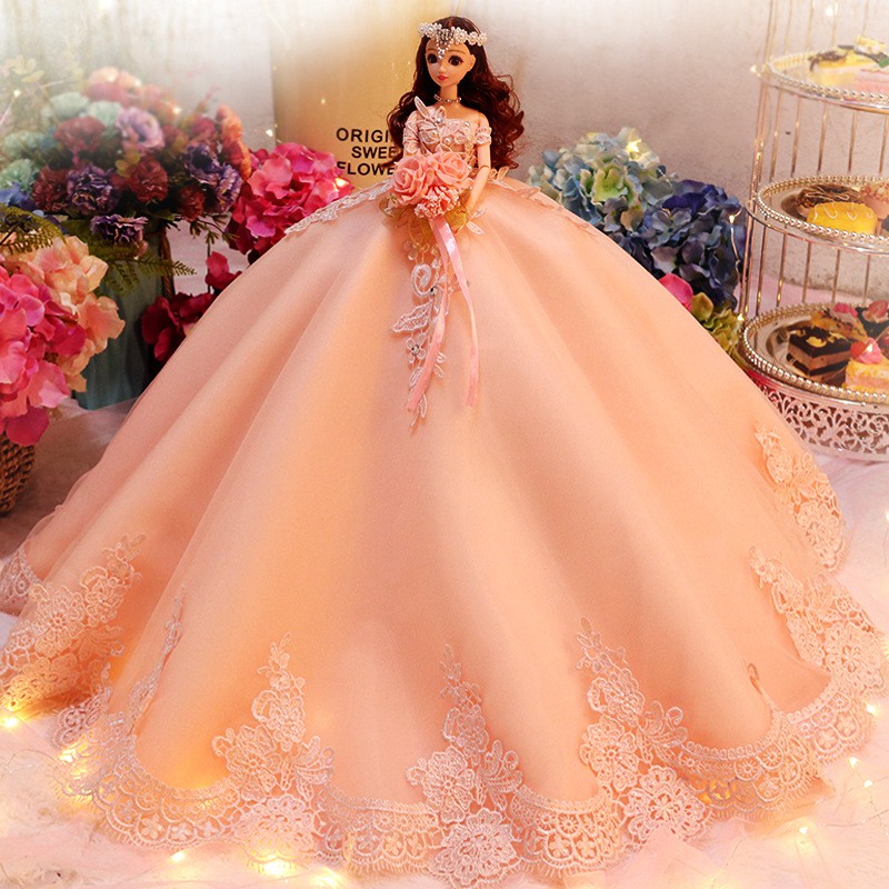 Handmade Wedding Barbie Gift Set Princess Barbie Doll for Girls wedding