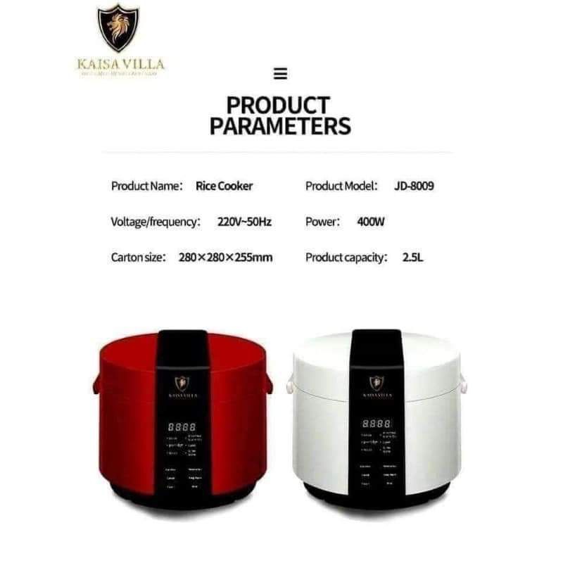 KAISA VILLA 2.5L RICE COOKER ( LOWEST PRICE) Shopee Philippines