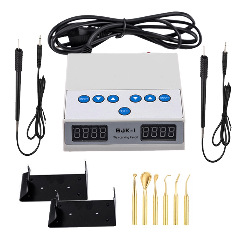 Dental Electric Wax Carver + Double Pens Handle + 6 Wax Tips, Dental