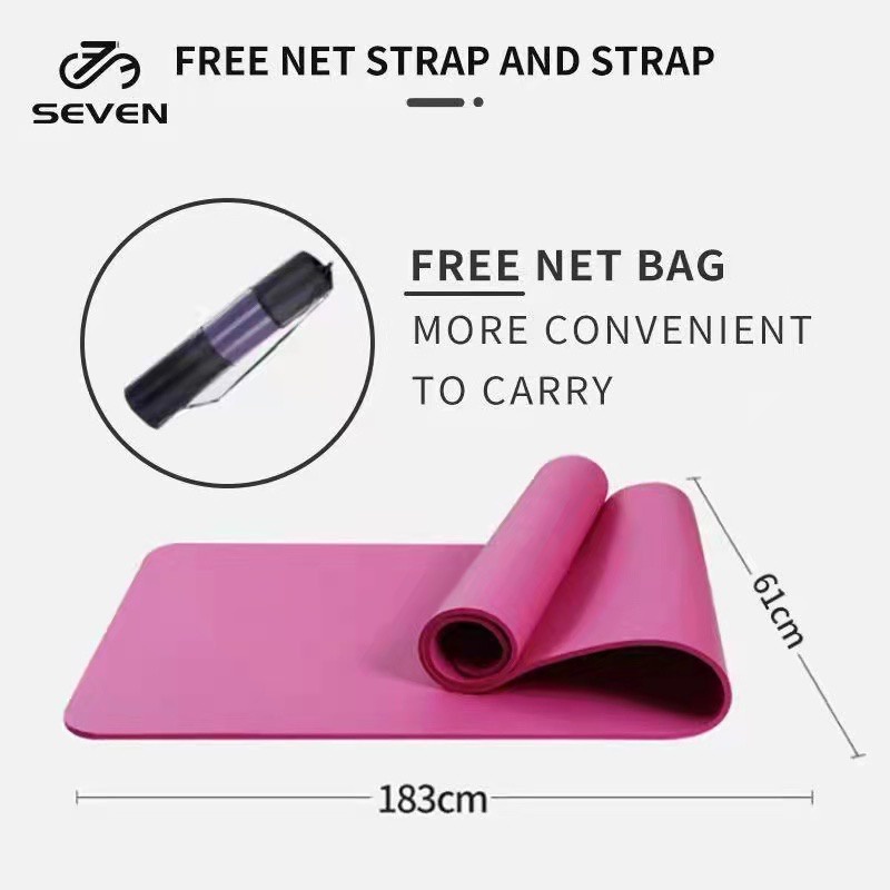 8mm/10mm Yoga Mat Exercise Pad Thick NonSlip Tasteless Beginners Yoga