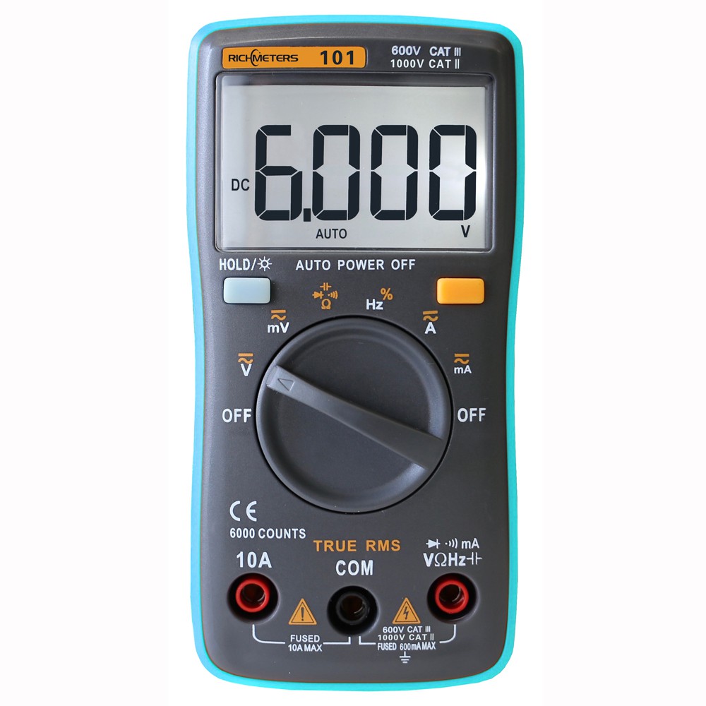 RM101 DC OHM Handheld LCD Digital Multimeter Voltmeter Ohmmeter