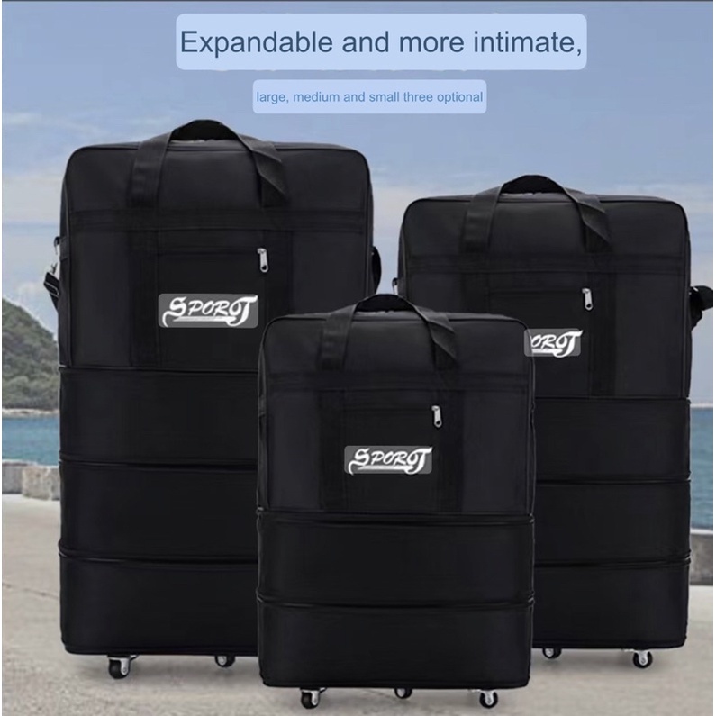 Universal Wheel Folding Luggage Bag Air Consignment Bag Oversized