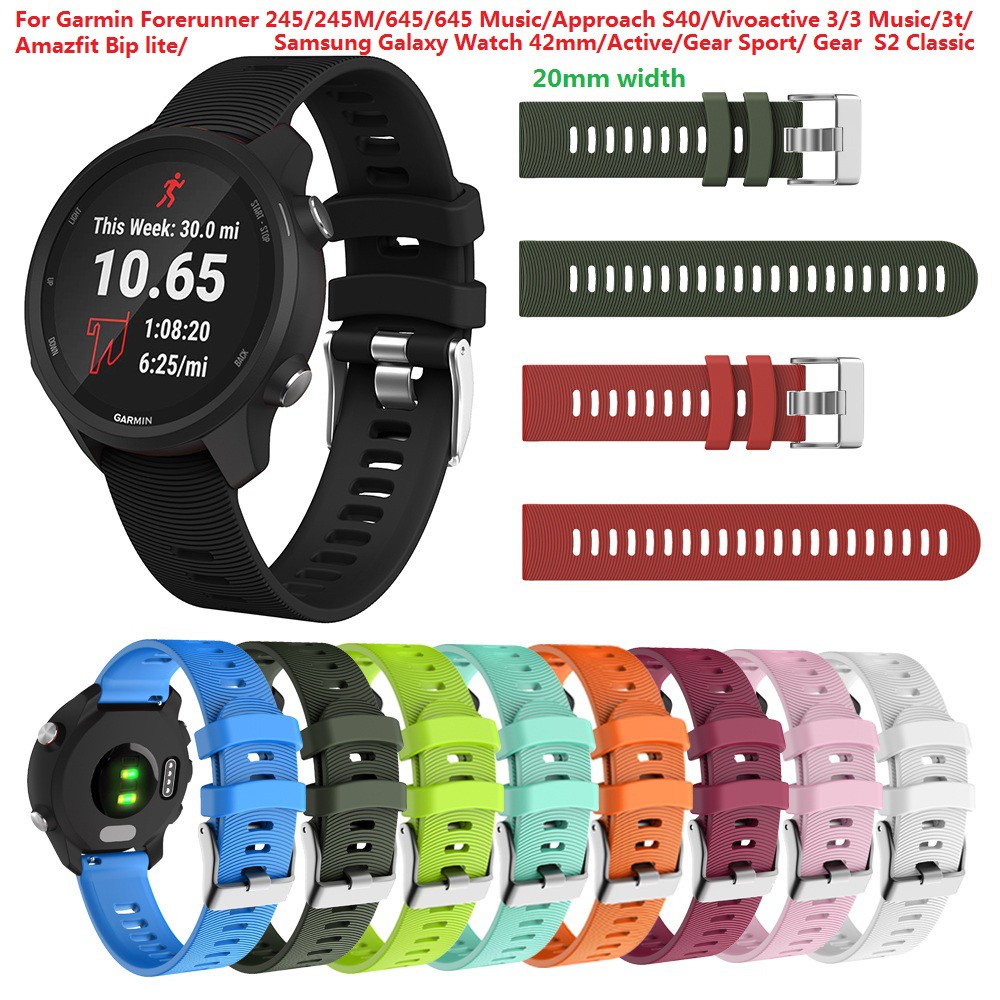 For Garmin Forerunner 245/245M/645/645 Music/Vivoactive 3 Watch Band