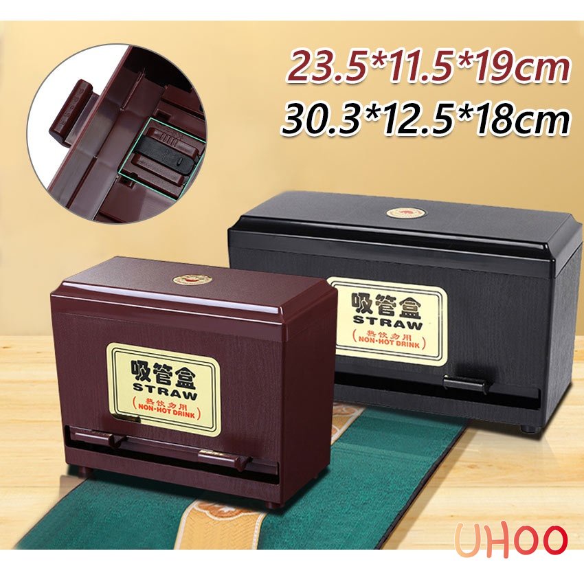 Plastic Straw Dispenser Box Container Storage For Bulk Drinking Straws