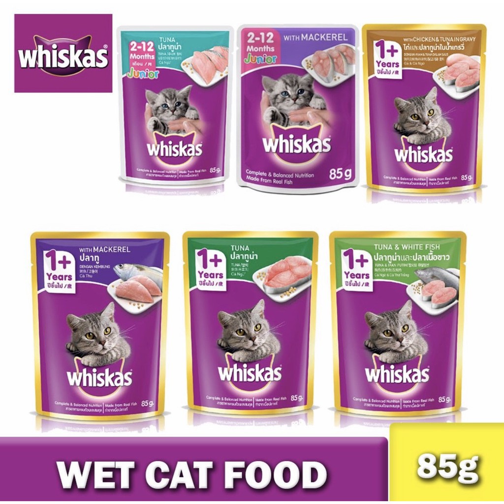 Whiskas Wet Food Pouch Adult and Kitten 80g Shopee Philippines