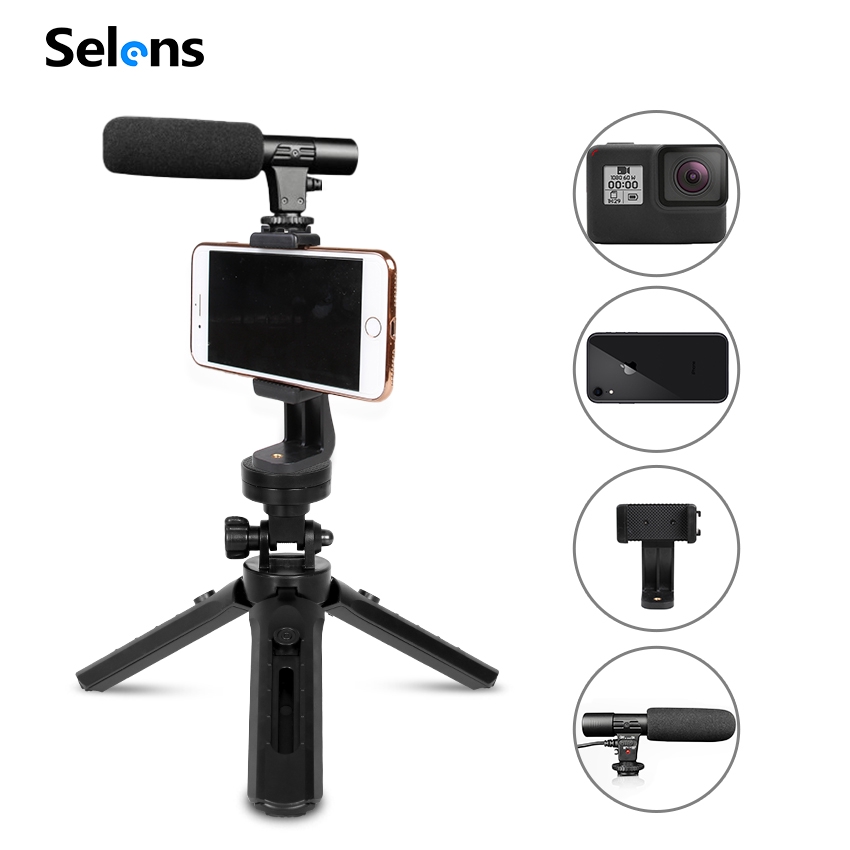 Selens MIC06 Stereo Camcorder Microphone With Tripod Gopro Compatible