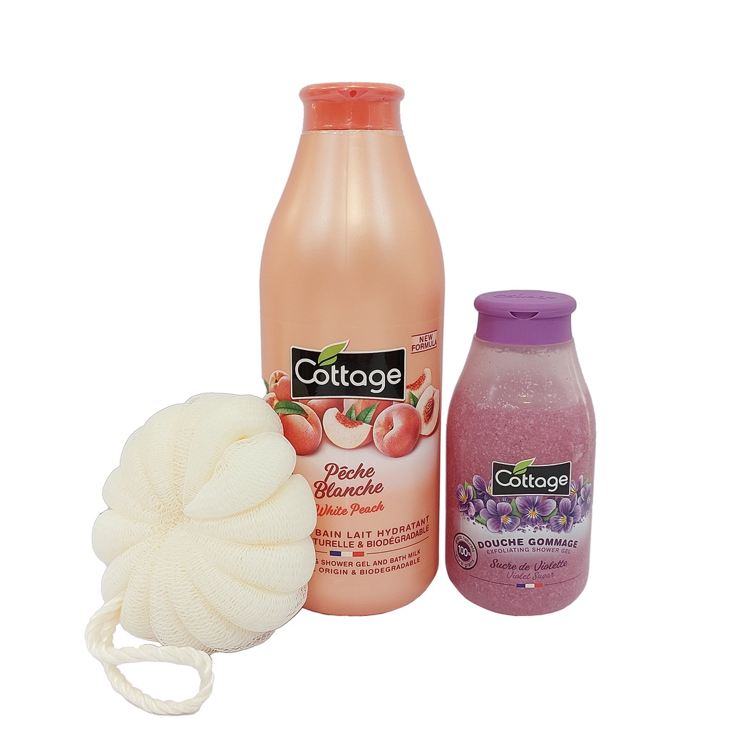 Cottage Shower Gel and Bath Mixed 270ml and 750ml Gift Set Shopee