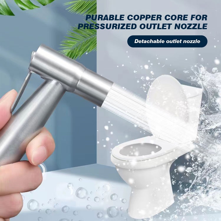 Stainless steel 304 spray gun toilet flush grab hand shower high pressure booster nozzle water