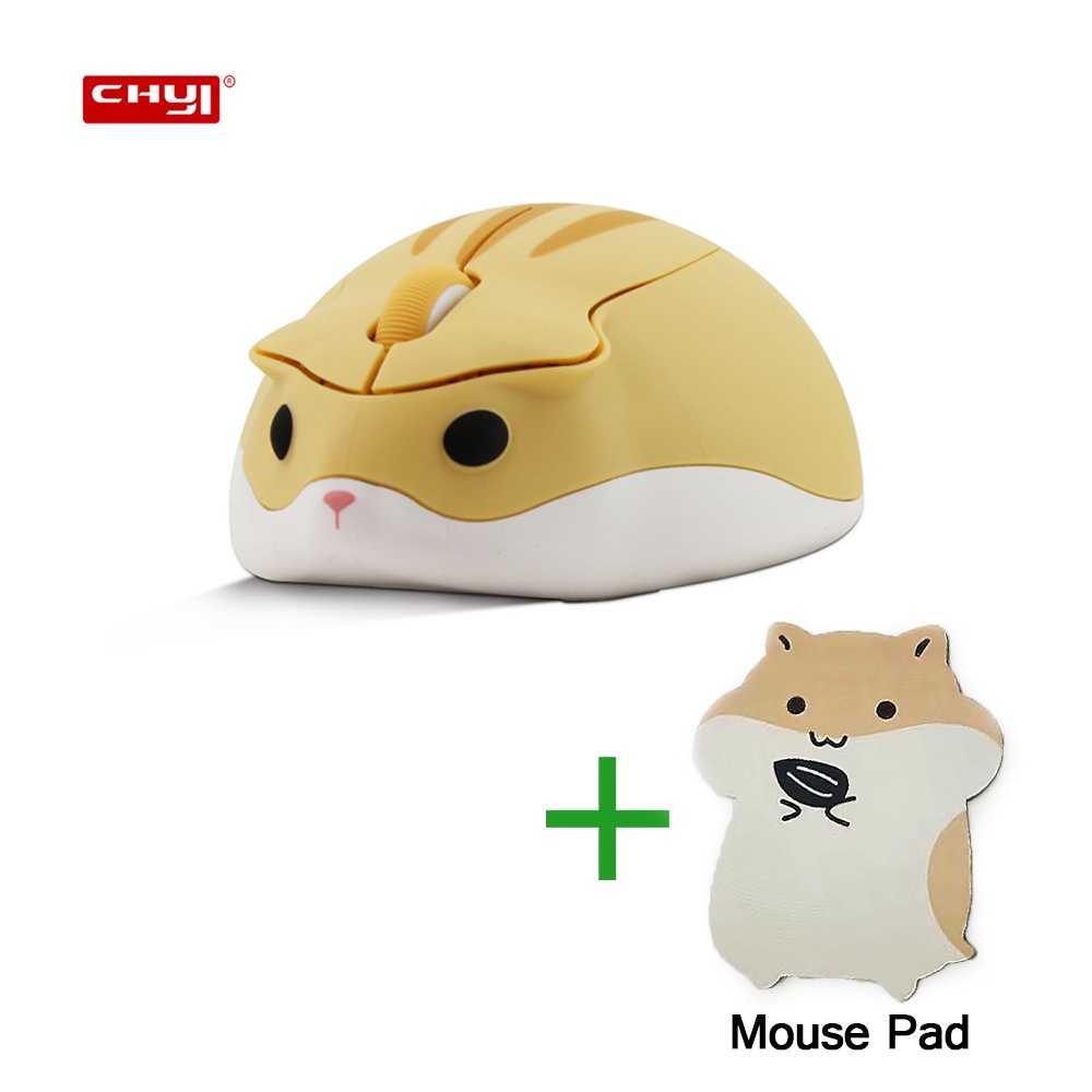 3D Hamster Mouse Combo 1600 DPI 2.4GHz Cute Cartoon Usb Wireless Mause