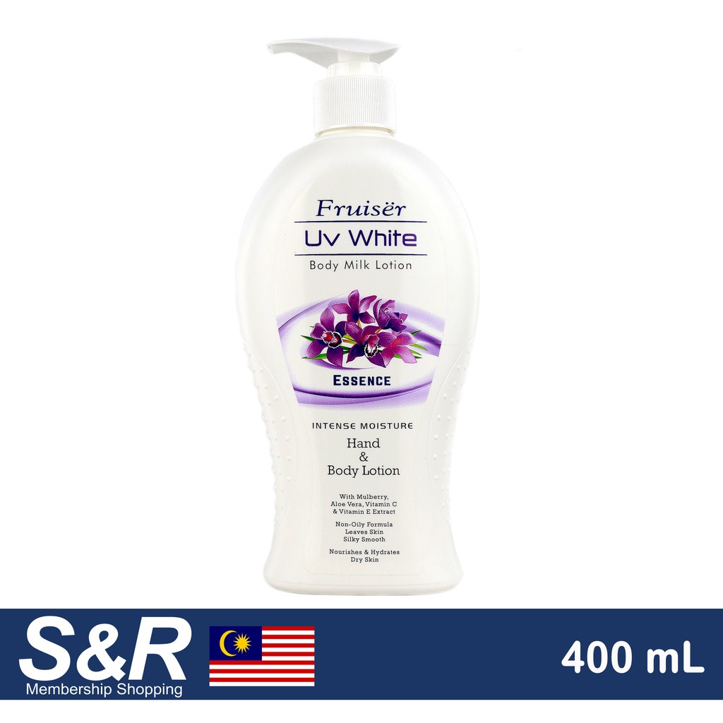 Fruiser UV White Essence Intense Moisture Hand and Body Lotion 400mL