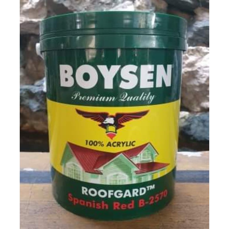 Boysen Roofgard Roof Paint 4L Colors Laguna White, Orient Gold