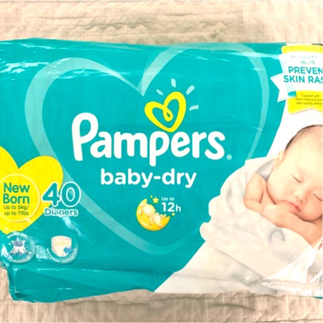 Pampers Babydry Newborn Disposable Diapers 40s Shopee Philippines