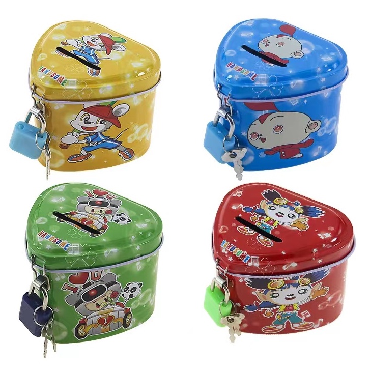 Mini Coin bank with Lock and Key Alkansya coinbank Cute Piggy Bank