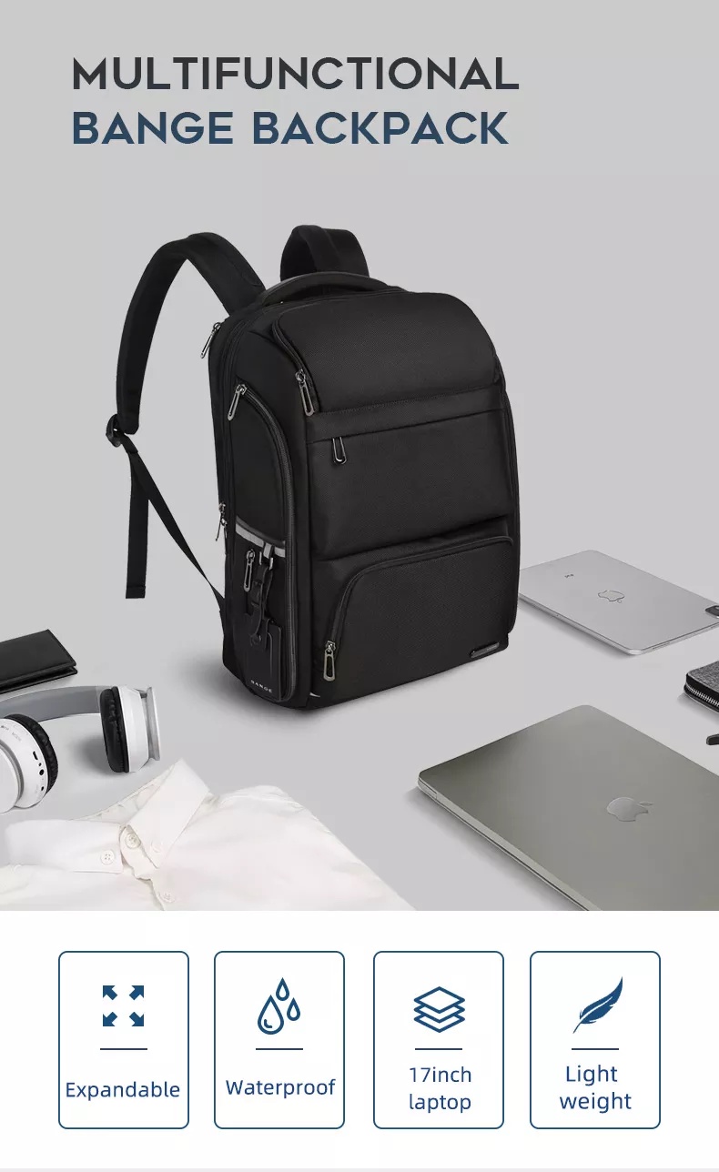 Bange 7309 Bag Backpack Anti Theft YKK Zipper Waterproof Laptop