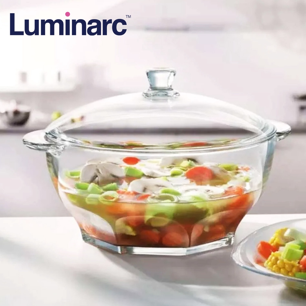 Luminarc Granity P7659 Glass Casserole 2.5 Liter with Lid Microwave