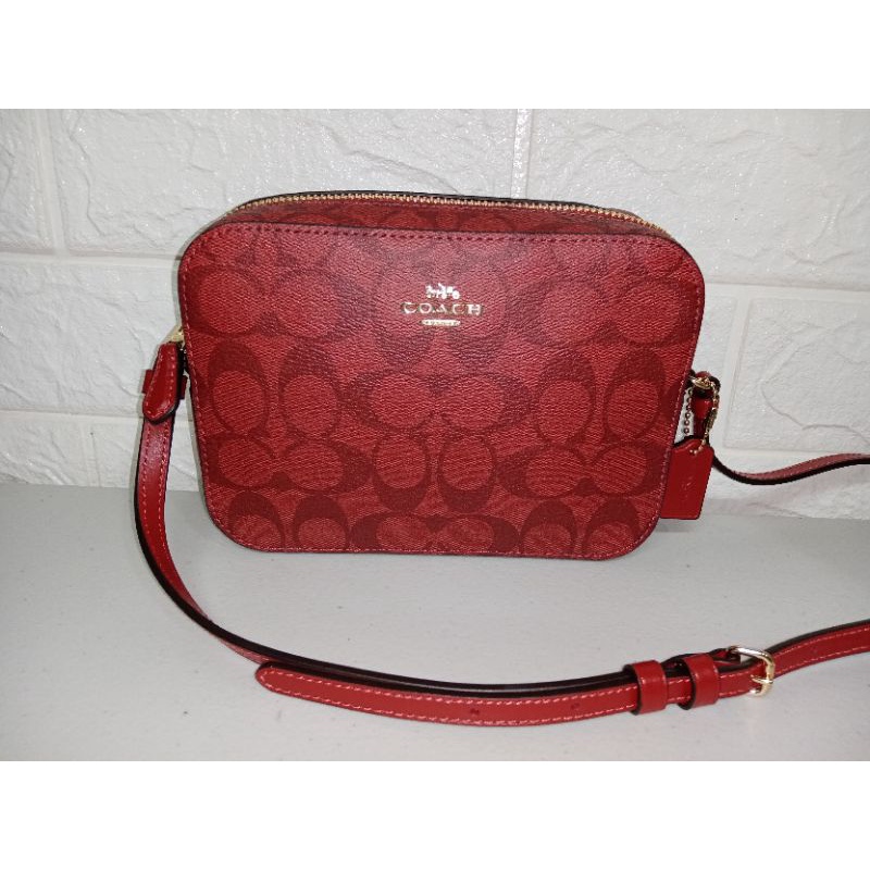 Coach Mini Camera Bag In Signature Canvas Shopee Philippines