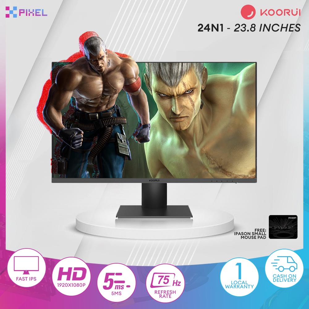 Koorui 24N1 BLACK Monitor computer pc 24 inch monitor FHD 1920*1080 IPS