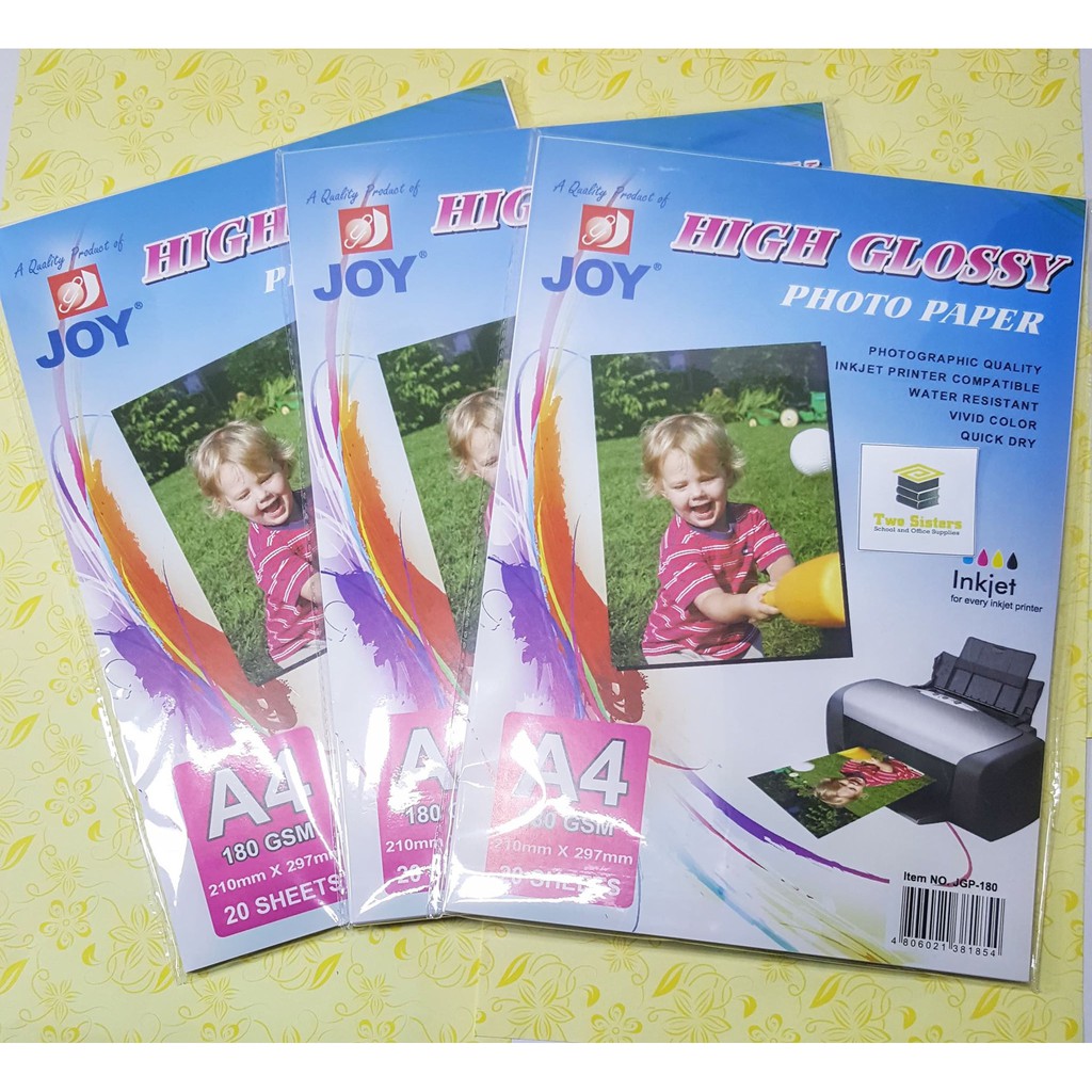 JOY Photo Paper A4 High Glossy Shopee Philippines