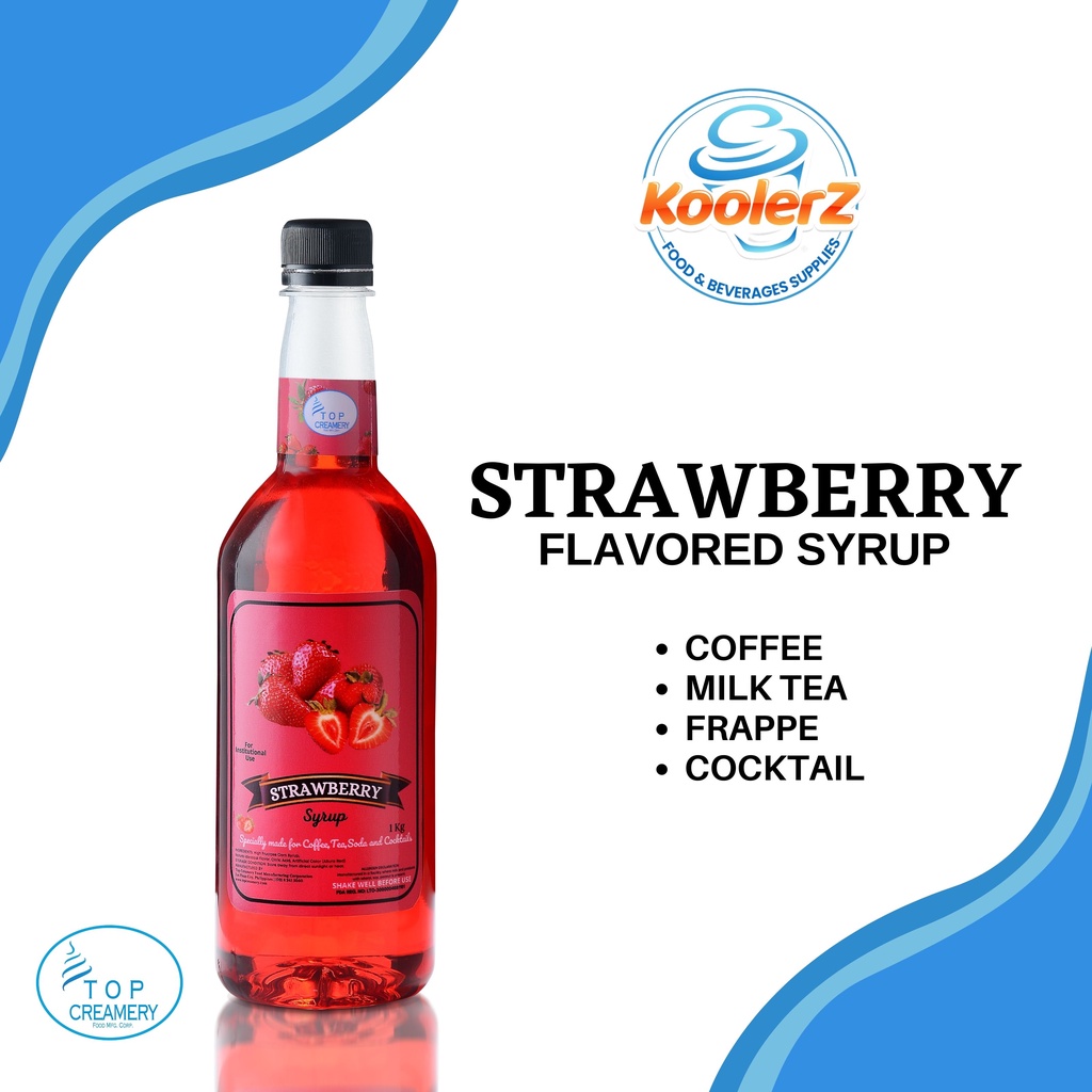 Top Creamery Strawberry Syrup 1kg Shopee Philippines