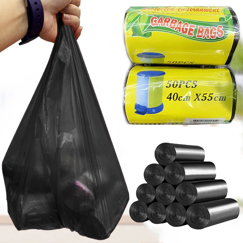 WC (COD) 50Pcs/1 Roll Disposable Home Office Waste Trash Rubbish Holder