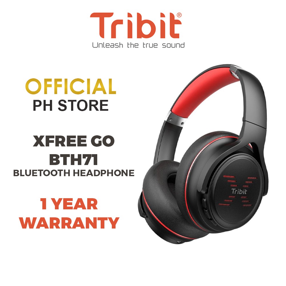 Tribit Xfree GO 5.0 Bluetooth 5 CVC 8.0 Wireless Over Ear Headphones