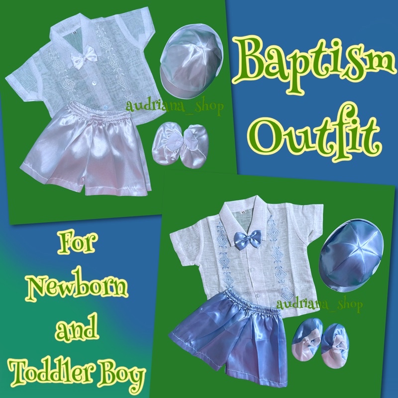 Baptismal Barong Set Newborn Baptismal Clothes christening clothes for baby boy Baby needs