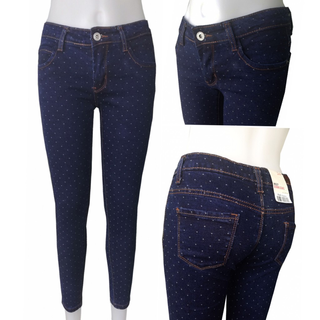 Pink Elegance denim stretchable jeans for ladies Shopee Philippines