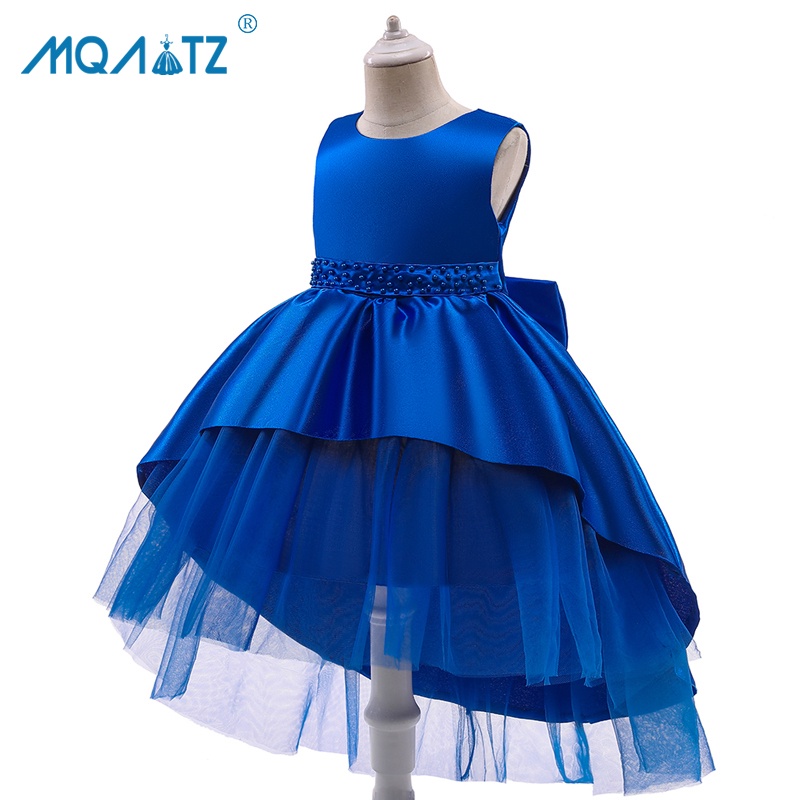 MQATZ Satin Mermaid Dress Kids Evening Dresses For Kids Costume Beads