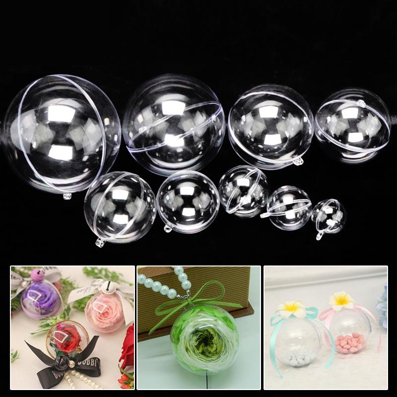 Clear Plastic Craft Ball Acrylic Sphere Bauble Wedding Candy Shopee