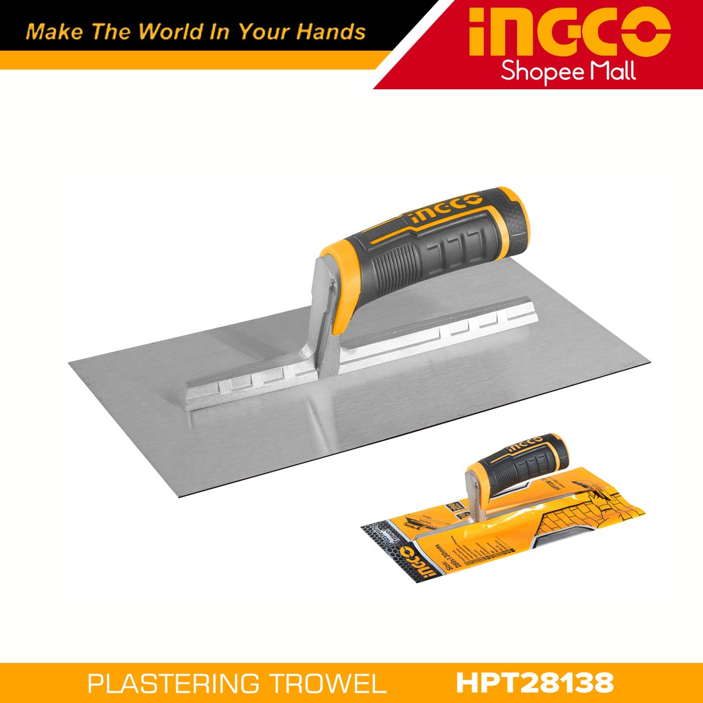 Ingco HPT28138 Plastering Trowel 280x130mm for Construction Finishing