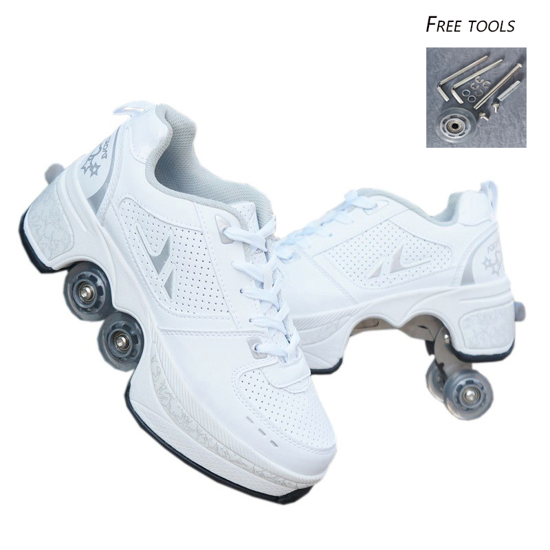 Fashion adult children's Heelys roller skates turned shoes children's