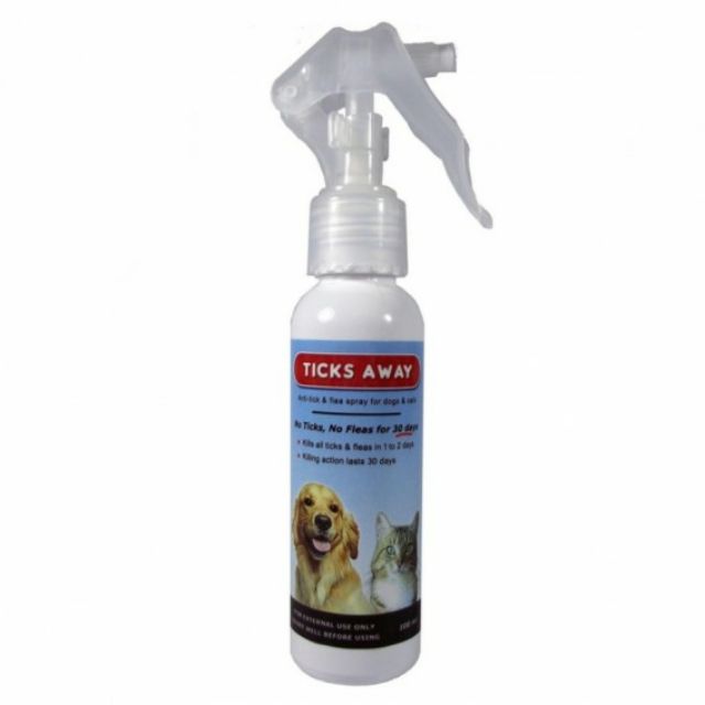 Ticks Away AntiTick & Flea Spray 100ml for Dogs & Cats Shopee