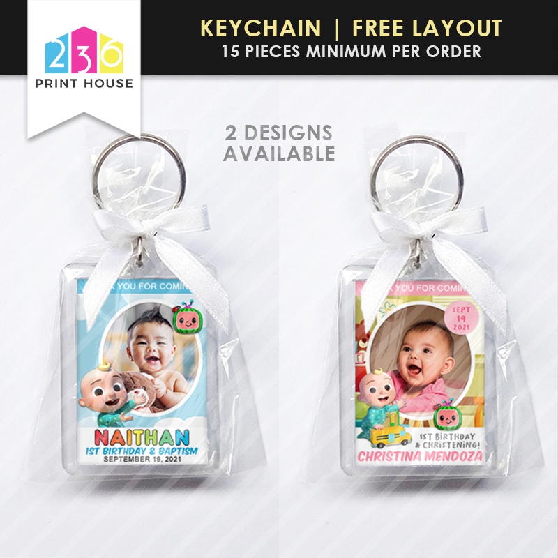 Keychain Souvenir • FREE Layout • Baptism or Birthday