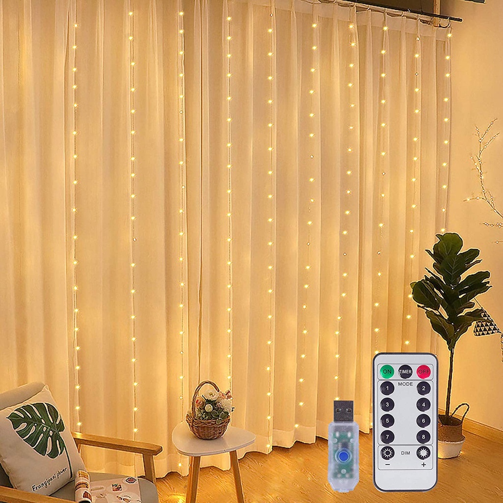 curtain light Lighting Form Curtain Fairy Lights String Indoor/Outdoor Backdrop Wedding Shopee