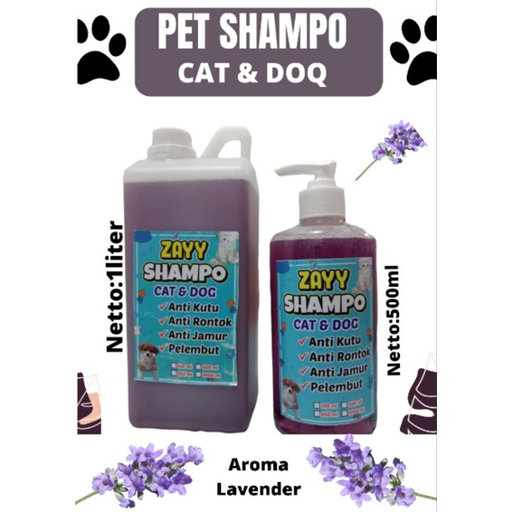 Cat & Dog shampoo & Lice / Mildew And Softener 1 liter Net Hair 500 ml