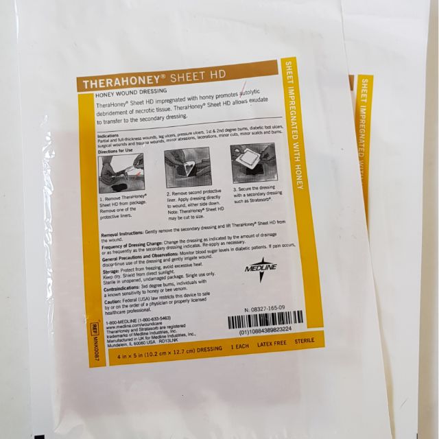 Wound Dressing Therahoney Sheet / Wound Patch / For Bed Sores, Wounds