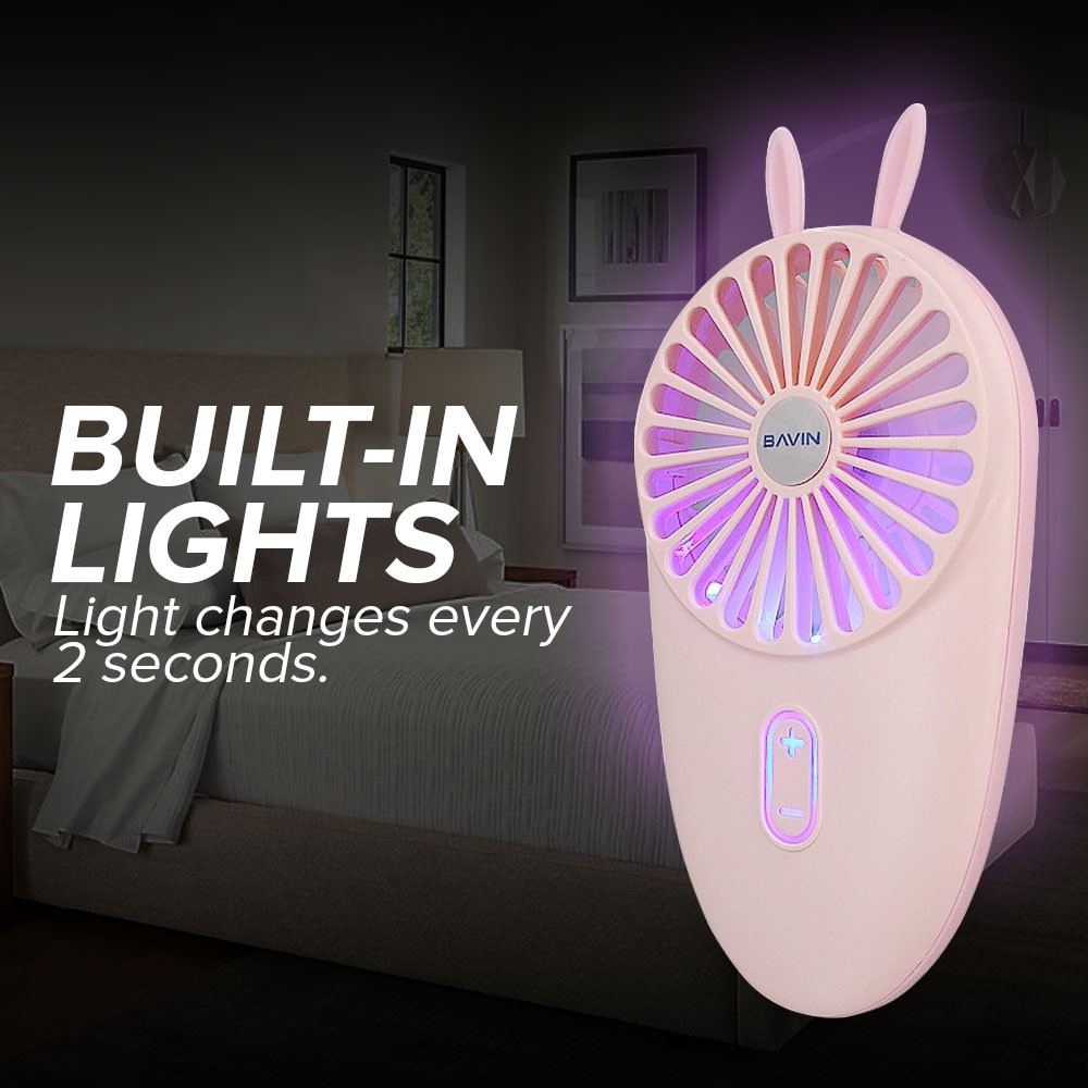 Bavin E1191 Portable Fan with LED Light Shopee Philippines