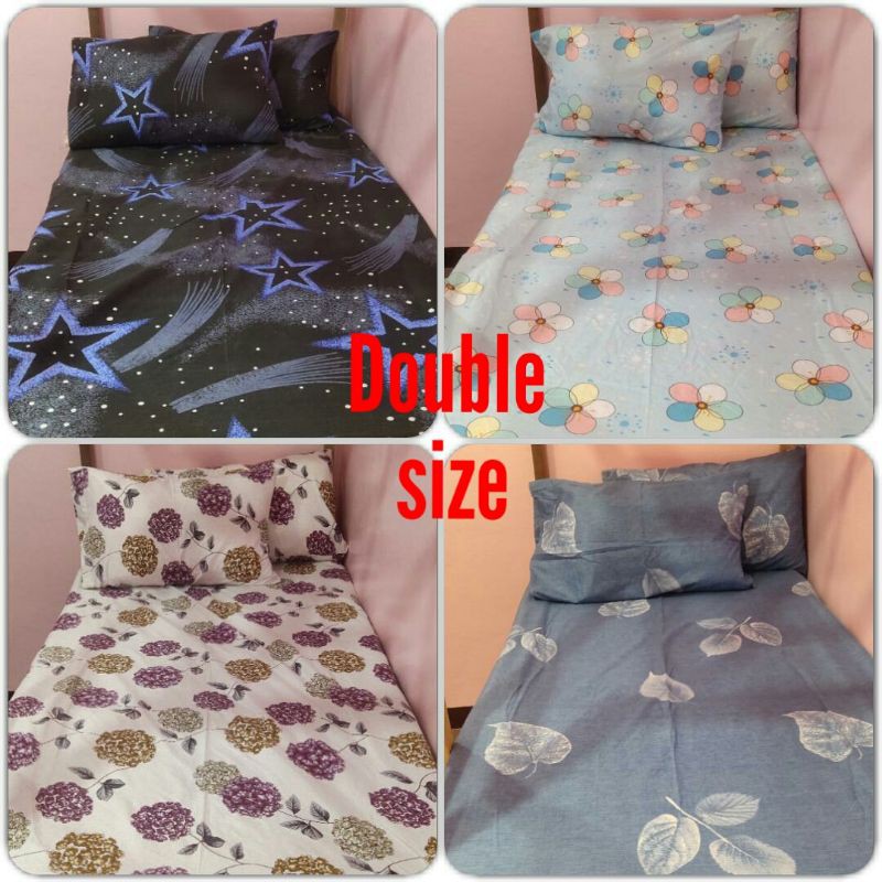 Canadian Cotton Bedsheet Double 48x75x6 (Full Garterized) Shopee