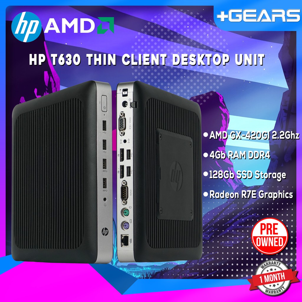 HP T630 Thin Client Desktop Mini PC AMD GX420GI Processor, 4GB RAM