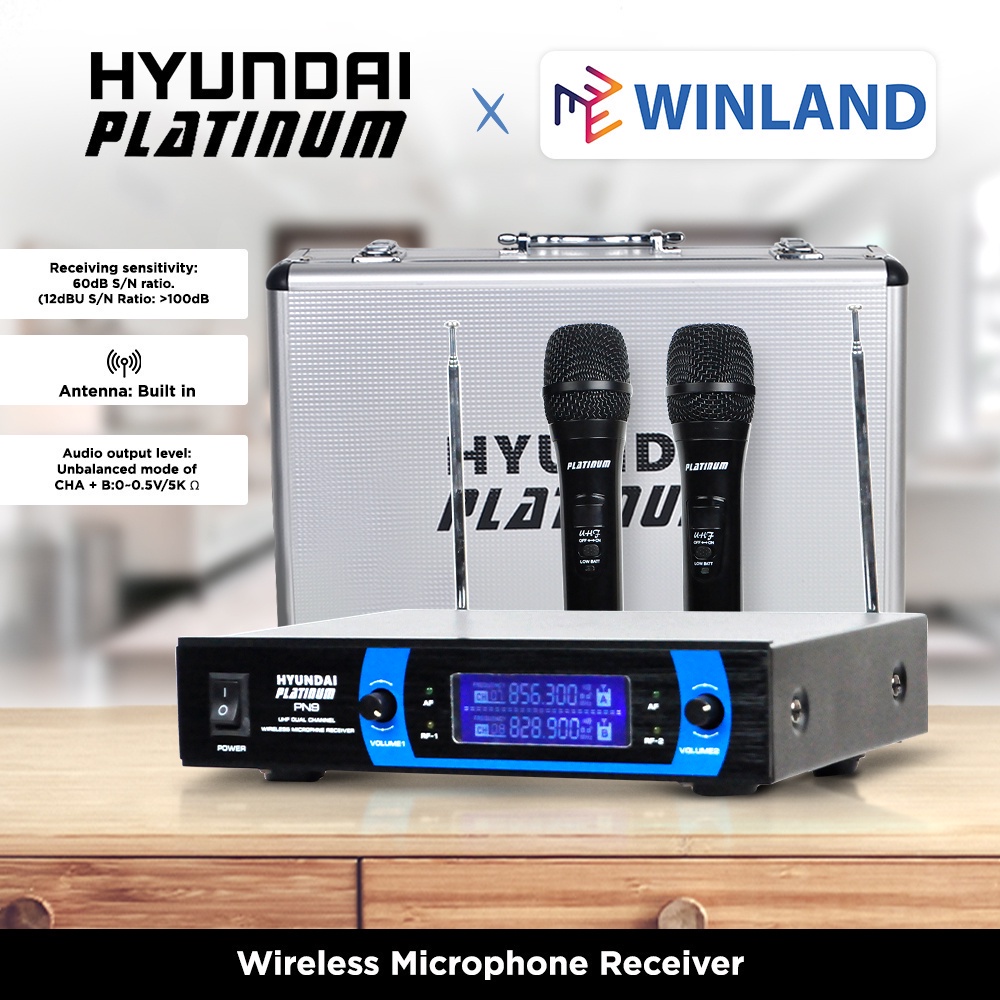 HYUNDAI PLATINUM Original Professional Wireless Microphone Mic PN9