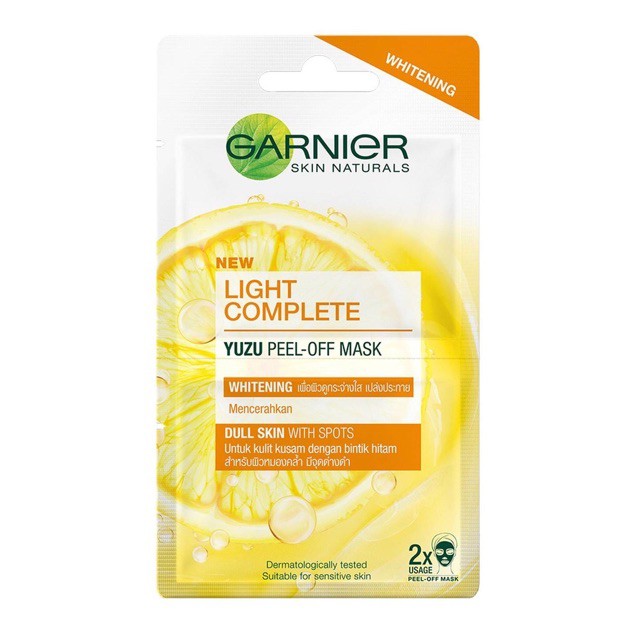 Garnier Skin Naturals Light Peel Off Mask 2x6mL Shopee Philippines