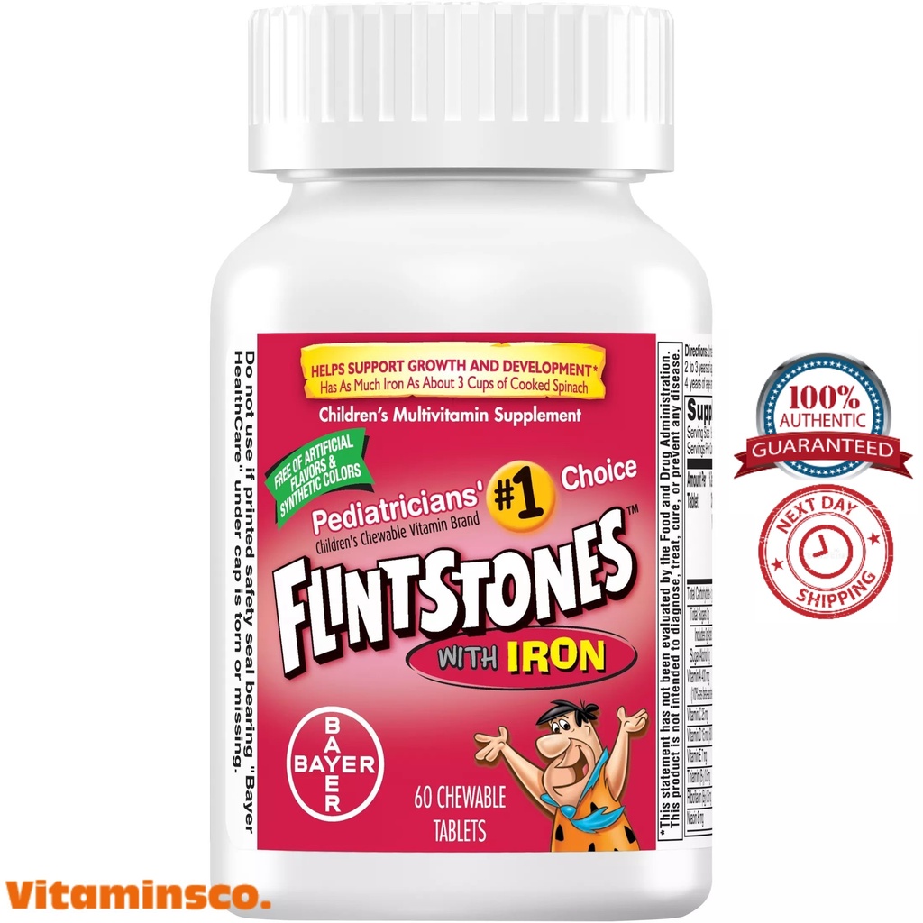 Flintstones Chewable Kids Multivitamins with Iron Shopee Philippines