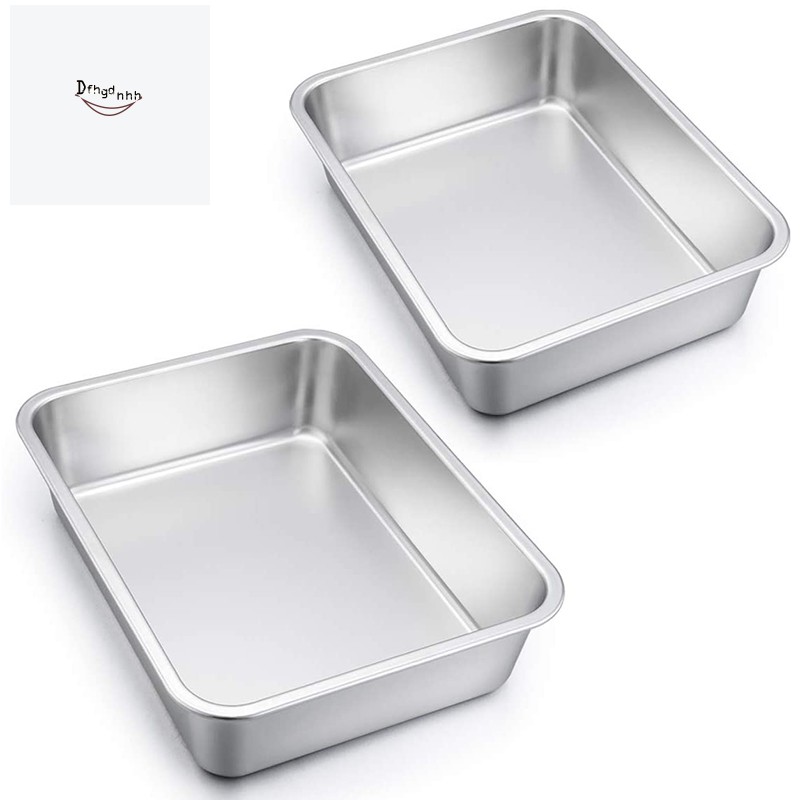 Lasagna Pan Set of 2, Rectangular Deep Cake Pans, Large